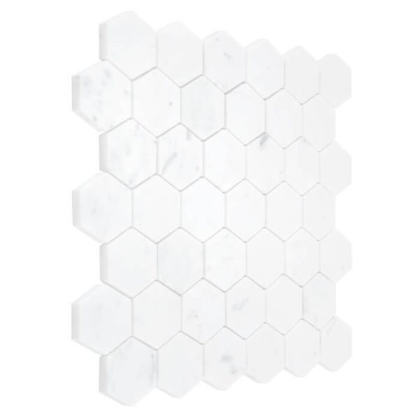 Mozaic Carrara White Hexagon 48