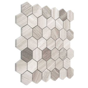 Mozaic Woodstone Grey Hexagon 48
