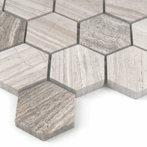 Mozaic Woodstone Grey Hexagon 48