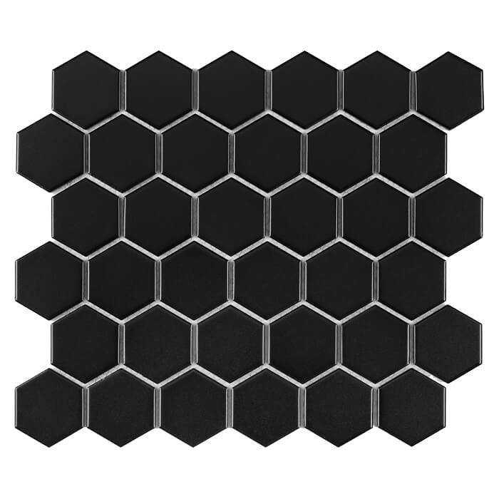 Mozaic Hexagon Black 51 Matt