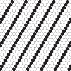 Mozaic Mini Hexagon B&Amp;W Lean